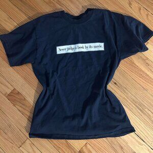 Women's Black and Navy T-shirt